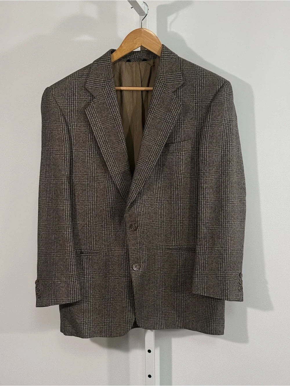 Vito Rufolo Positano Lanificio Wool Silk Glen Plaid Blazer Sport Coat 44R Italy